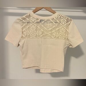NWOT Cider Cream Crop Top